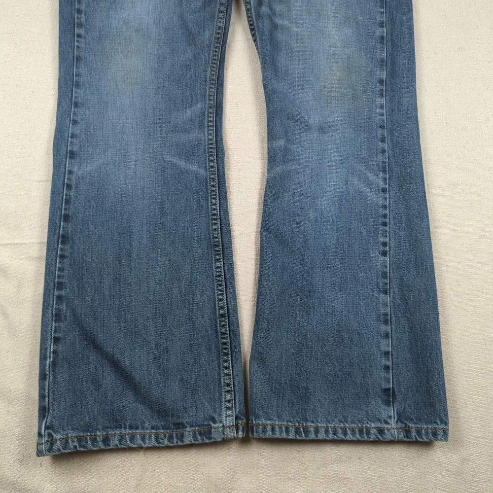 Levis Jeans Mens 36x30 Blue 527 Boot Cut Western Cowboy Distressed